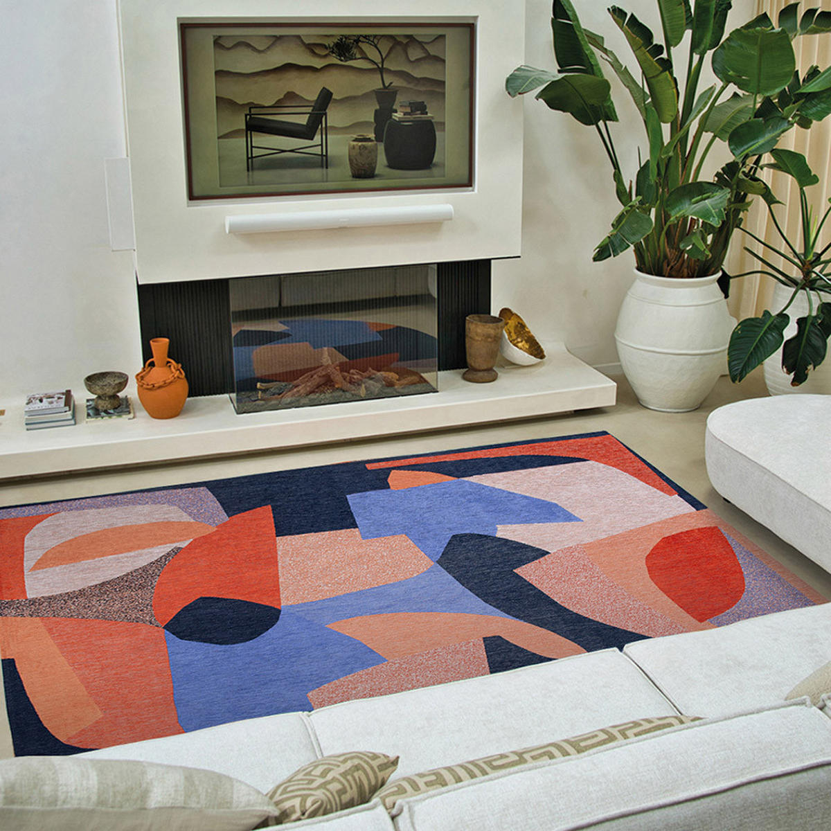 TEPPICH Carpe Diem Gallery Shapes 100/140 cm - Multicolor, Textil (100/140cm) - Louis De Poortere