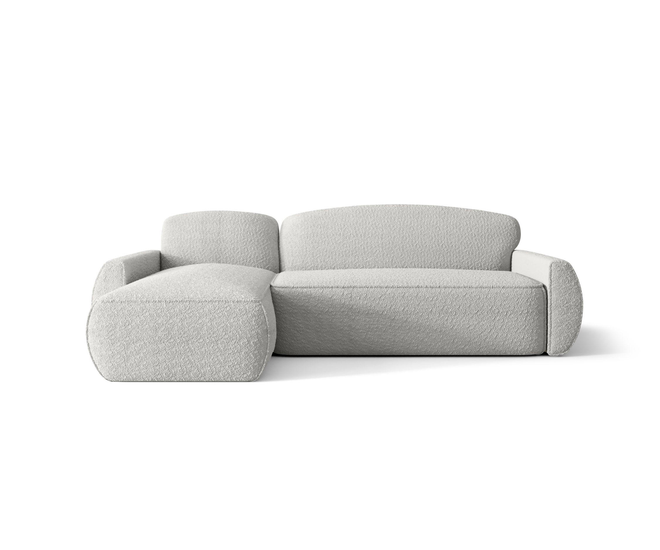 ECKSOFA mit Schlaffunktion LUCAS Quelle 01 Links - Weiß, Textil (240/145cm) - Bedante