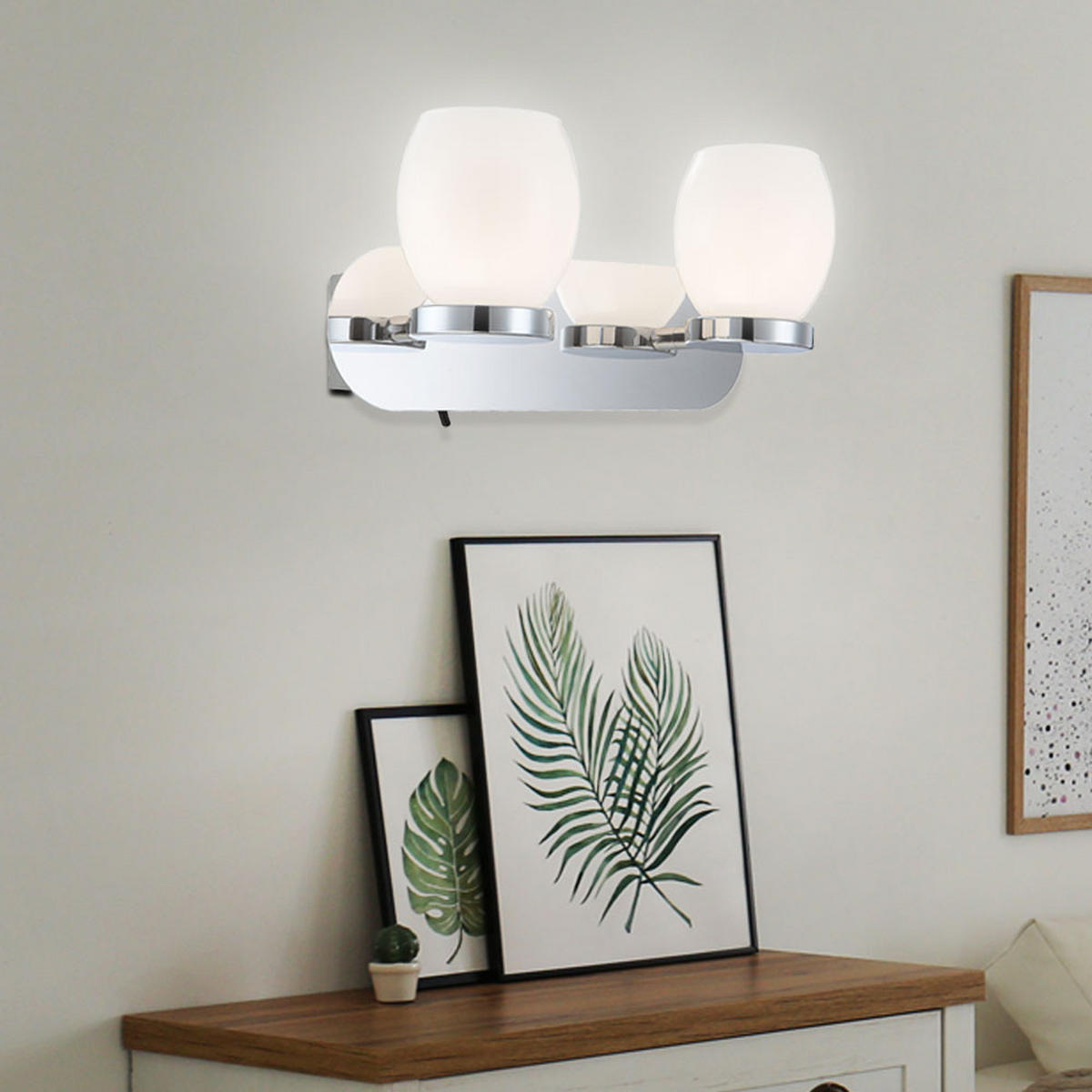 LED WANDLEUCHTE DANO Metall Silber - Silberfarben, Glas (25/10/11cm) - Globo Lighting