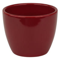 BLUMENTOPF Sylt Keramik Ø 8 cm Höhe 6 cm rund Weinrot glänzend - Weinrot, Keramik (8/6cm) - LENI