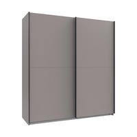 SCHWEBETÜRENSCHRANK Augsburg in Saharagrau 180x198x65cm - Grau, Holzwerkstoff (180/198/65cm)