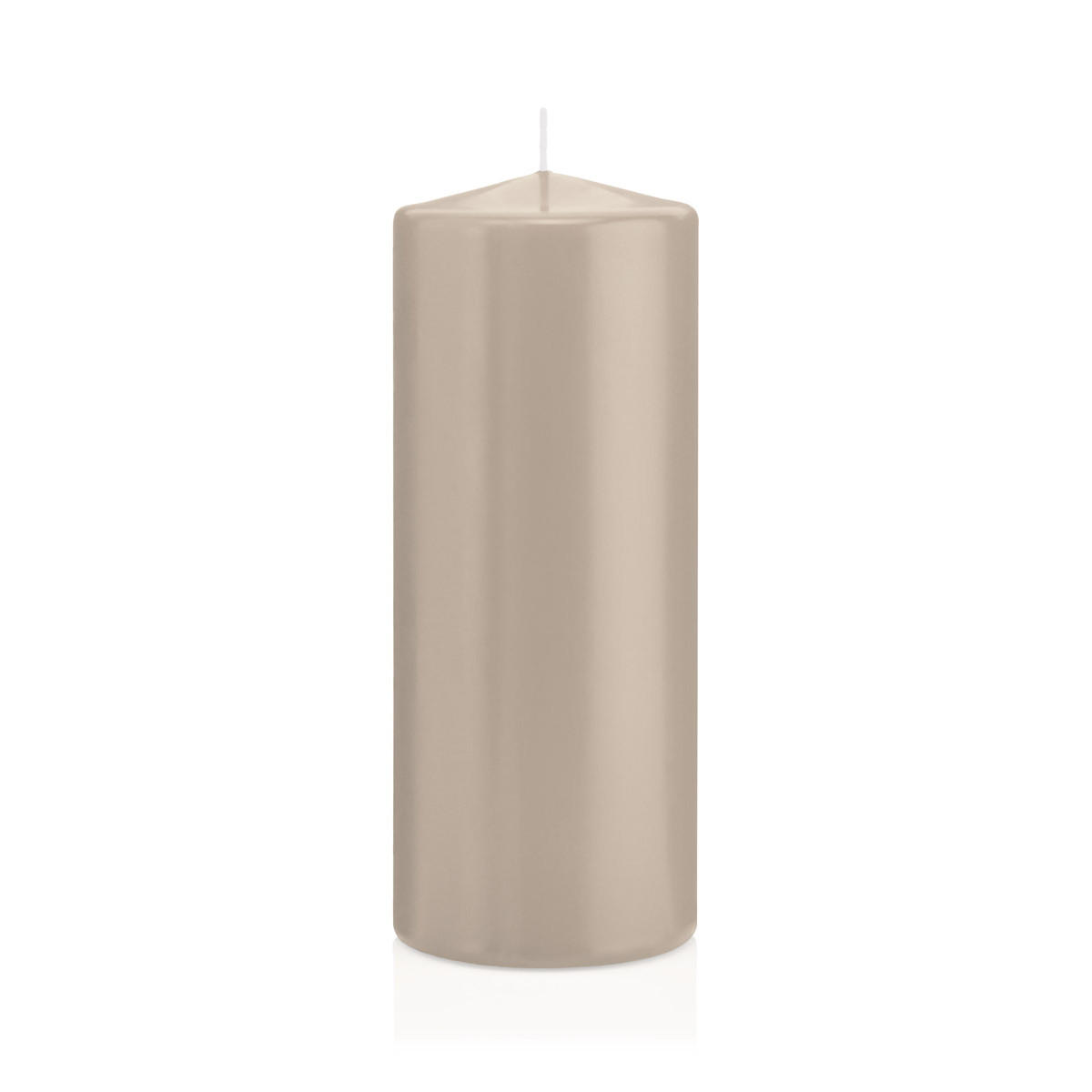 STUMPENKERZEN Schlamm Ø 78 x 200 mm, 8 Stück - Schlammfarben, Paraffin (8/20cm) - Wiedemann Kerzen