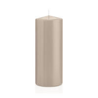 STUMPENKERZEN Schlamm Ø 78 x 200 mm, 8 Stück - Schlammfarben, Paraffin (8/20cm) - Wiedemann Kerzen