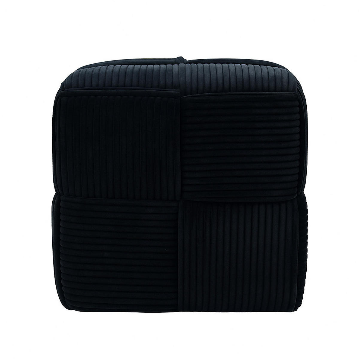 POUF Wiki schwarz 43/43/43 cm Textil - Schwarz, Textil (43/43/43cm) - Mondex