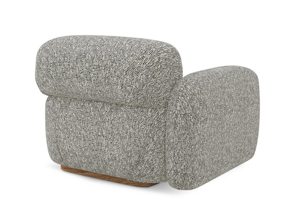 SOFAELEMENT Links Strukturstoff Stoff Beige - Beige/Braun, Holz/Textil (95/73/95cm) - Makamii