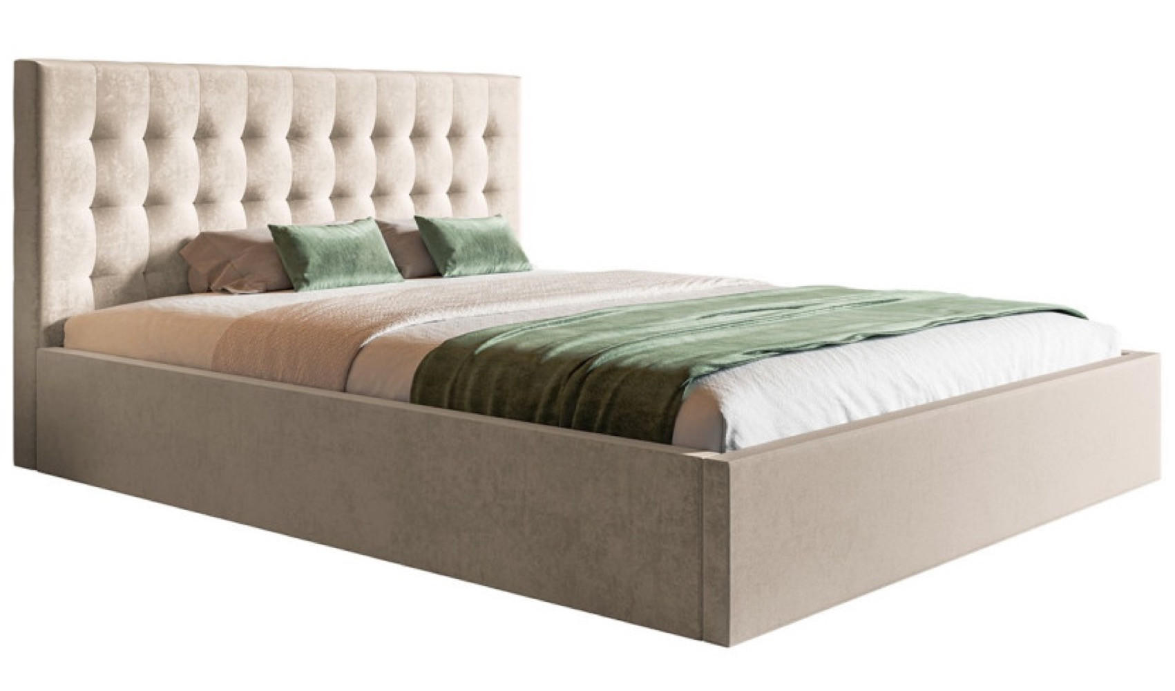 Sepro Meble Bett Schwarz, Beige, Grün 120x200 cm