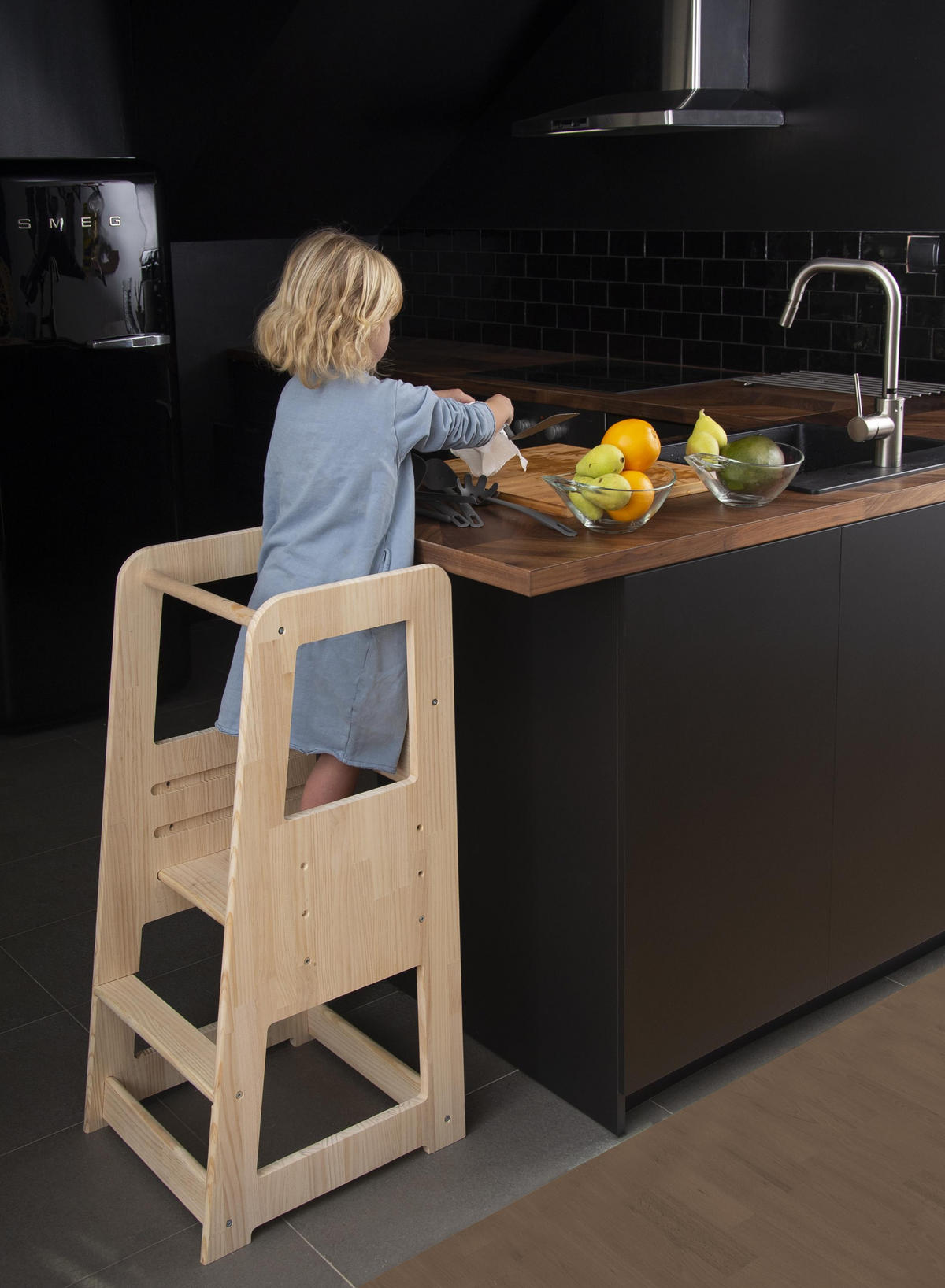 LERNTURM aus massivem naturbelassenem Kiefernholz TOWER - Beige, Holz (40/90/40cm) - RNT By Really Nice Things