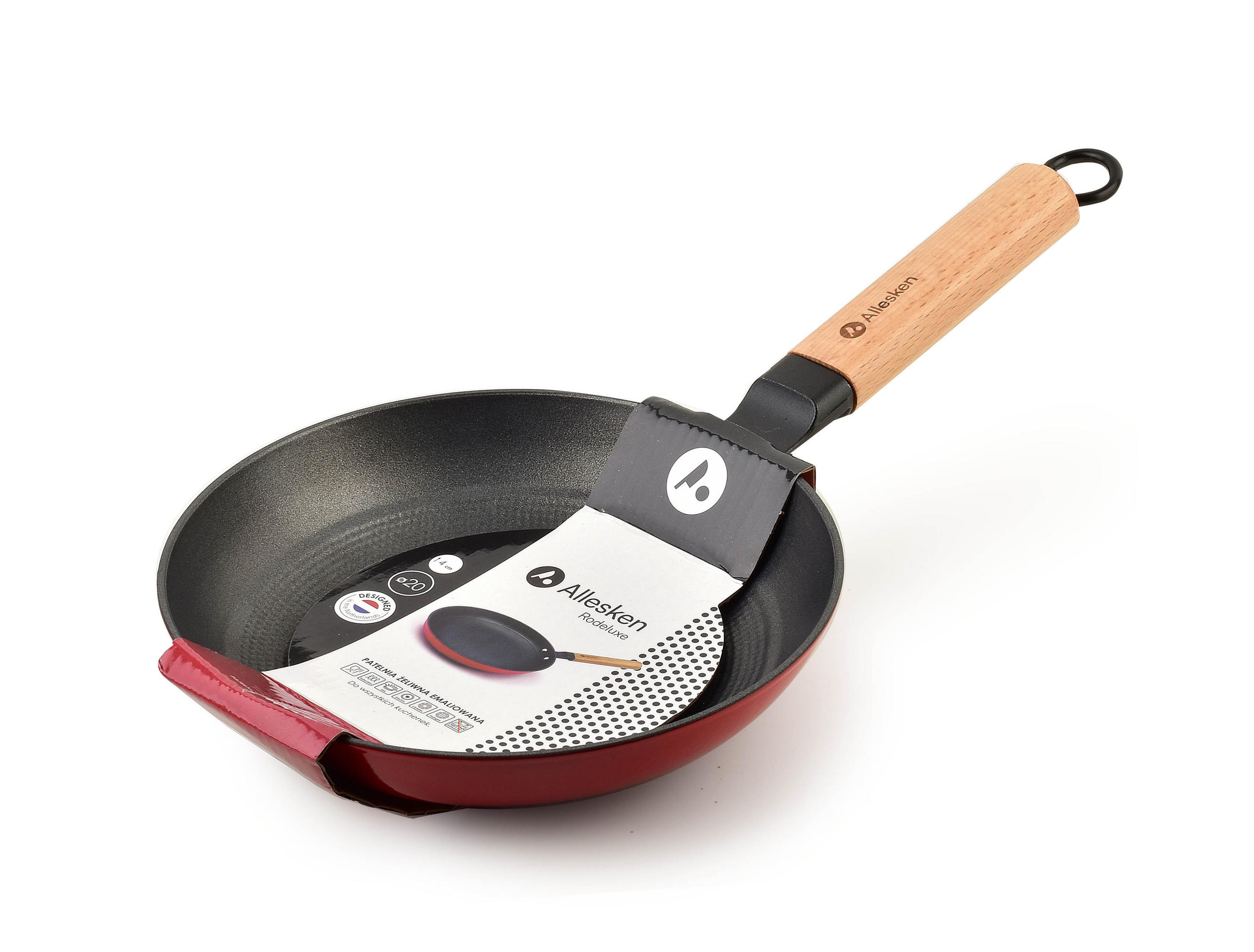 PFANNE Rodeluxe Rot 38.5/20/4.5 cm Metall - Rot, Metall (20cm) - Mondex