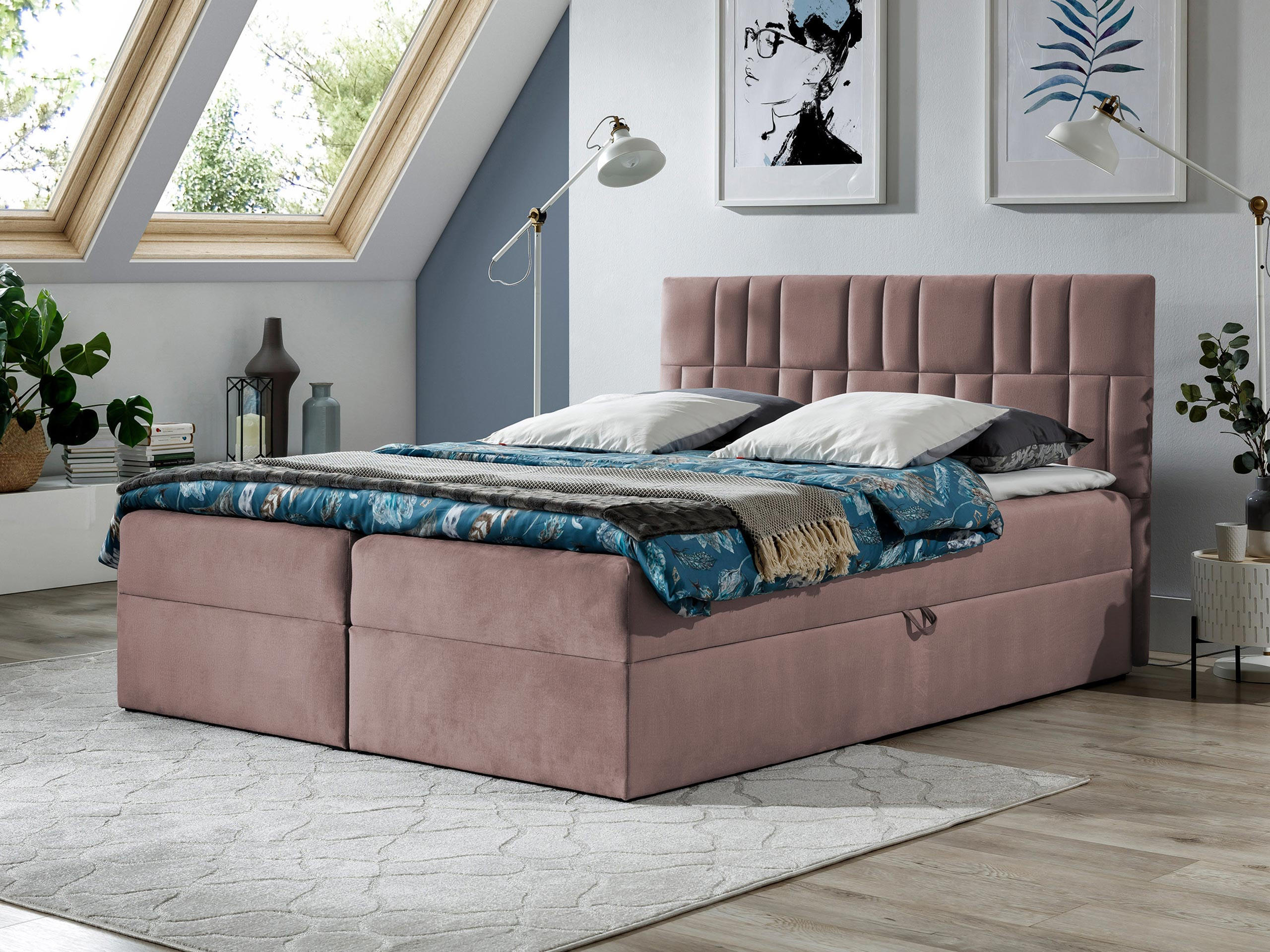 BOXBETT Top 3 - Rosa, Holz (120/200cm) - MIRJAN24