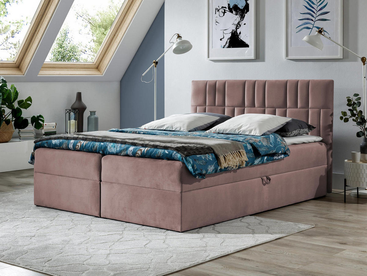 BOXBETT Top 3 - Rosa, Holz (120/200cm) - MIRJAN24