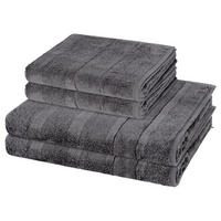 FROTTIERSET Noblesse 4-teilig - Dunkelgrau, Textil (50/100cm) - Cawoe