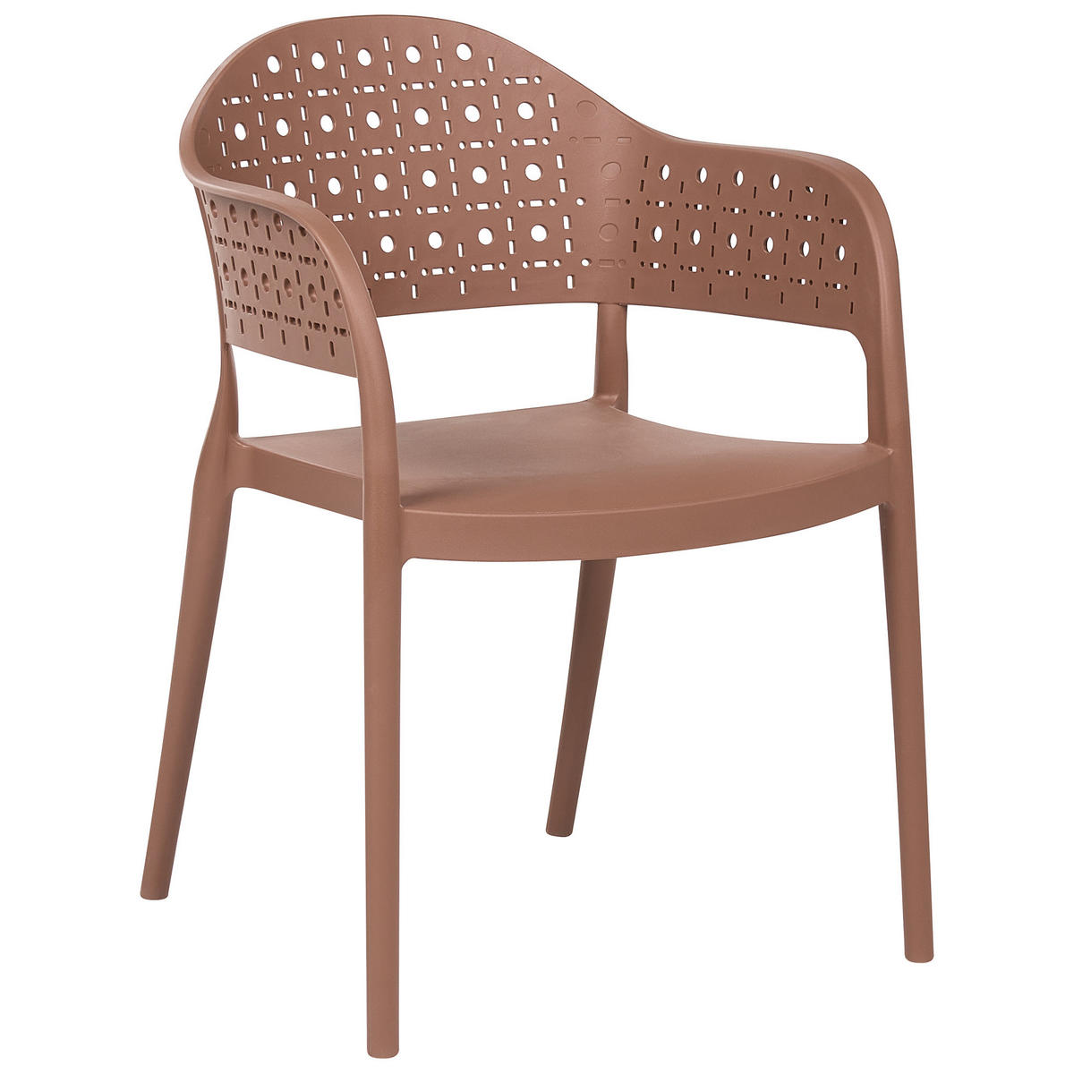 STUHL 4er-Set Braun Narino - Braun, Kunststoff (55/78/50cm) - Beliani