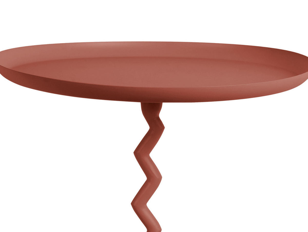 BEISTELLTISCH Zig Zag 40/40/42 cm - Rot, Metall (40/40/42cm) - Leitmotiv