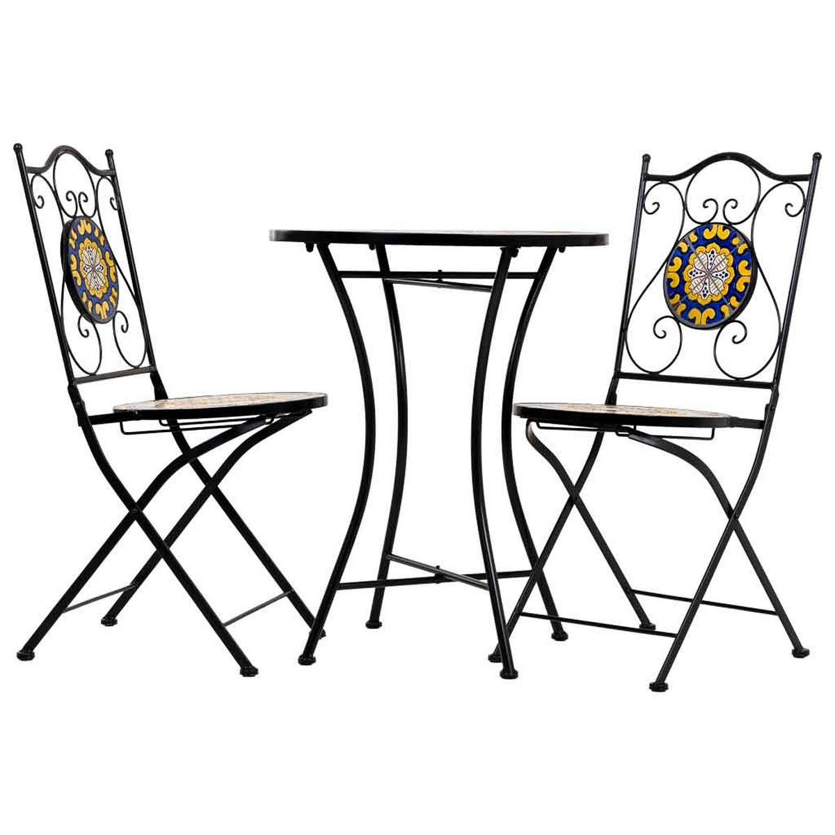 BALKONSET, schwarz, 3-tlg. - Schwarz, Metall - Wanderlust