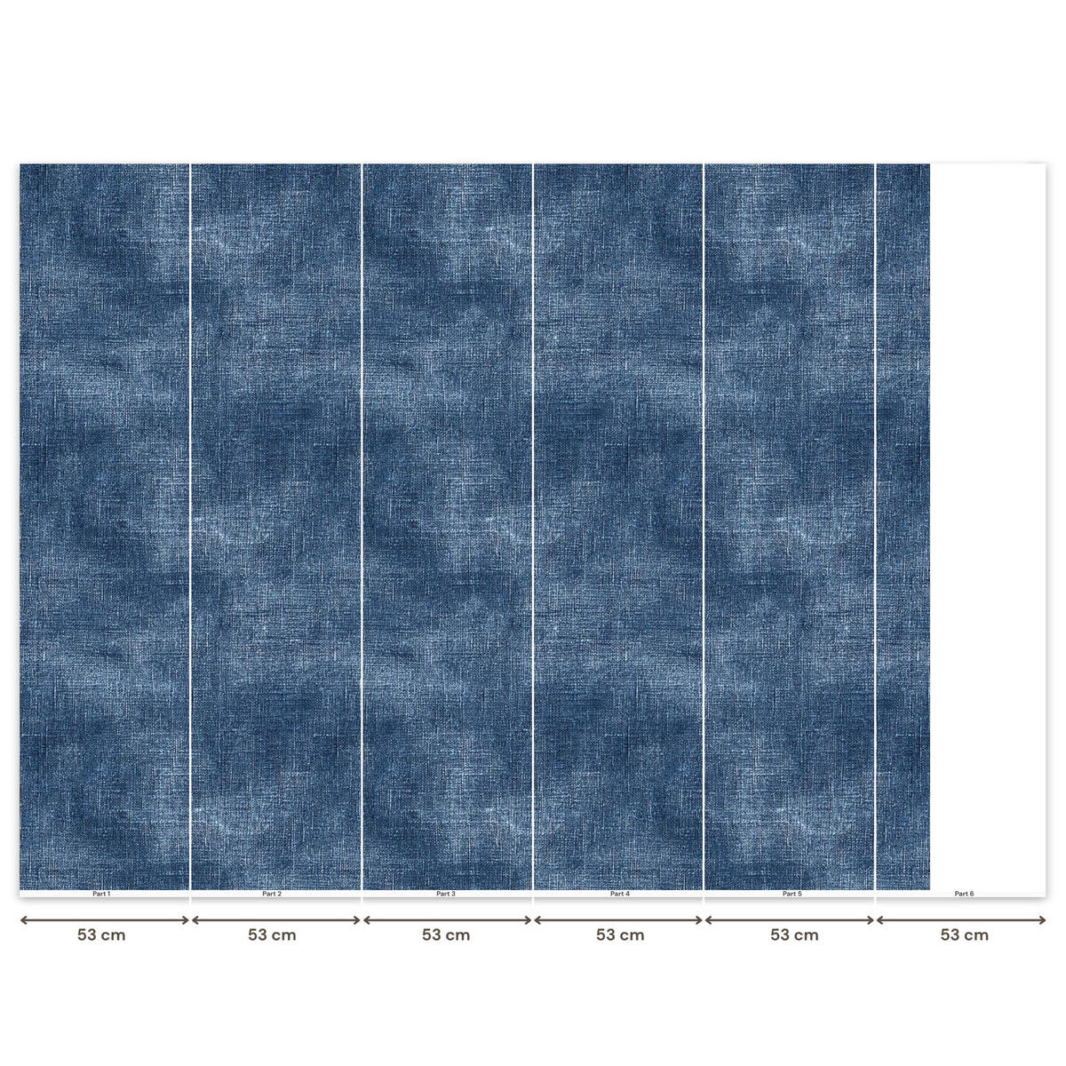 TAPETE - Leinen - Textur - Muster - Denim - Rustikal - 280x220 cm - Blau, Papier (280/220cm) - OnlyWow
