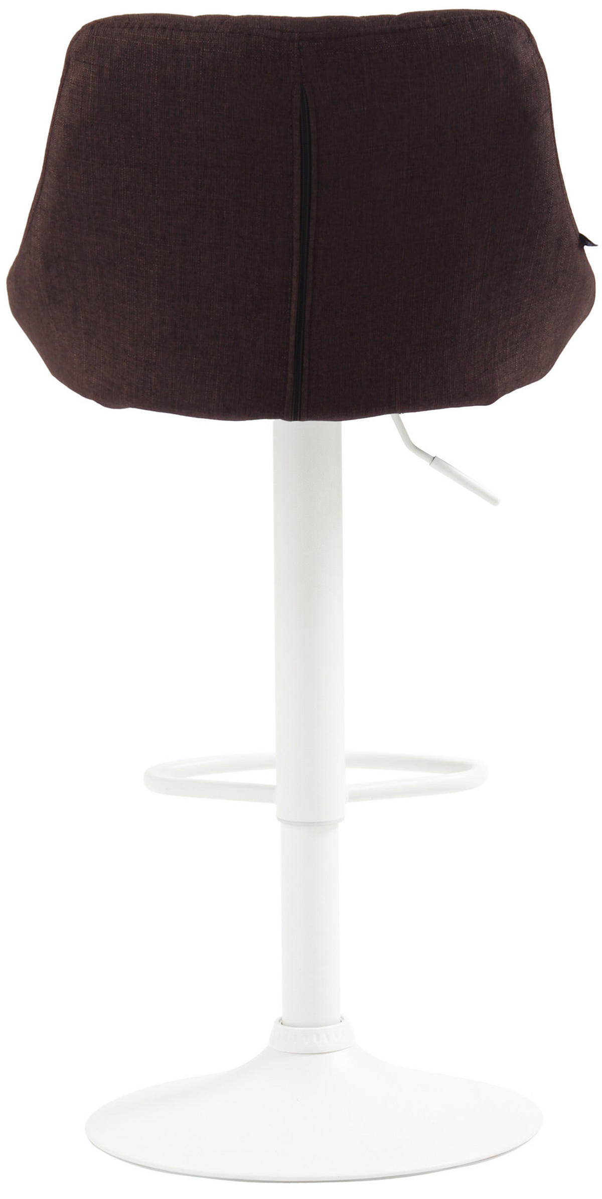 BARHOCKER Stoff braun - Weiß/Braun, Textil/Metall (46/83/49cm) - CLP