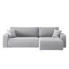 SCHLAFSOFA MILANO XL und bettkasten stoff Poso Dicker Cord Grau Rechts - Grau, Holz (274/82/145cm) - Kaiser Möbel