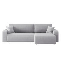 SCHLAFSOFA MILANO XL und bettkasten stoff Poso Dicker Cord Grau Rechts - Grau, Holz (274/82/145cm) - Kaiser Möbel
