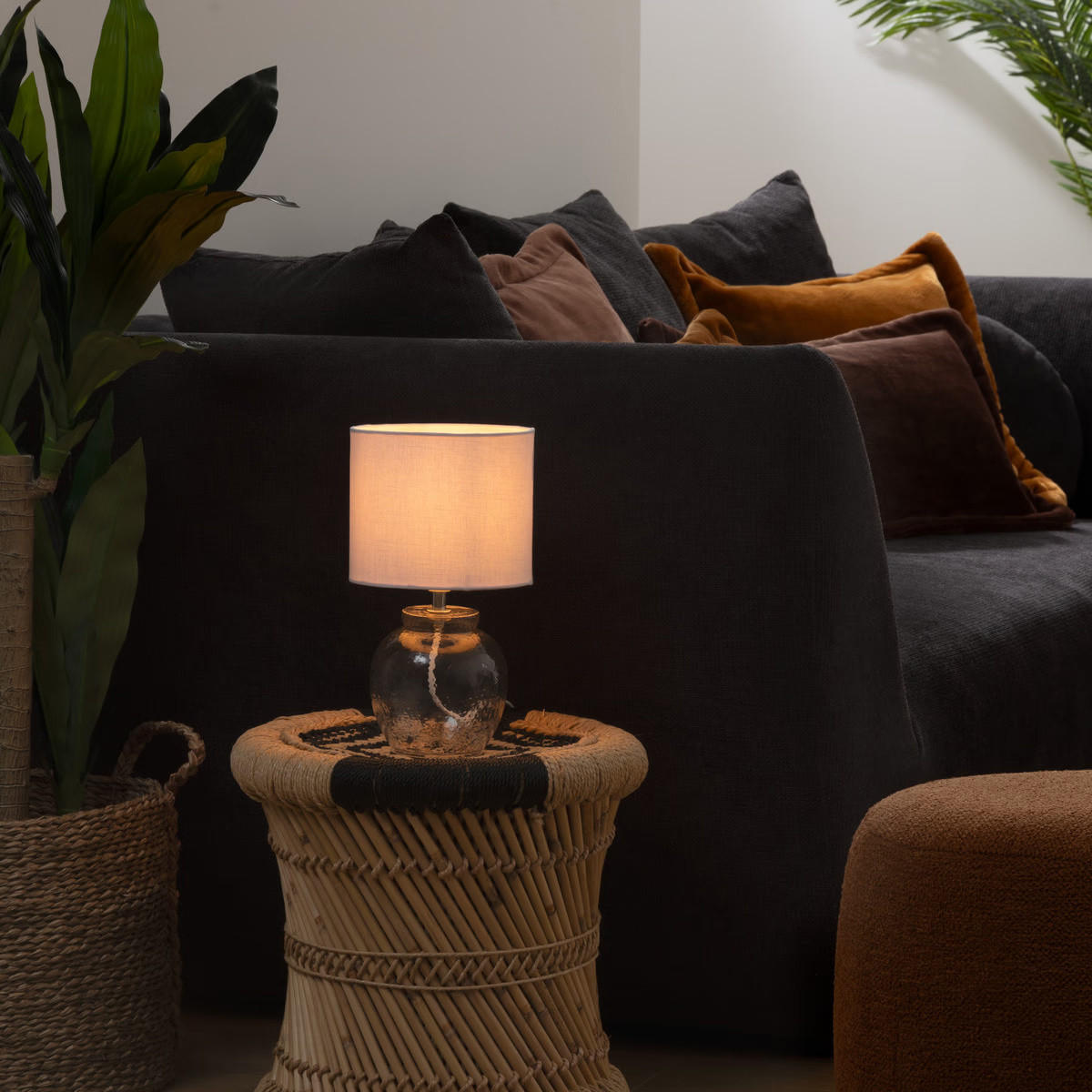 TISCHLAMPE Glas Teve 30 cm - Weiß, Glas (16.5/16.5/30cm) - Atmosphera Createur d´interieur