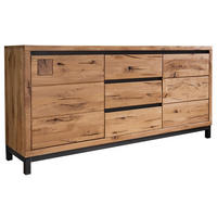 SIDEBOARD Wildeiche 175x45x85 natur geölt VILLANDERS #109 - Braun, Holz (175/85/45cm) - Massivmoebel24