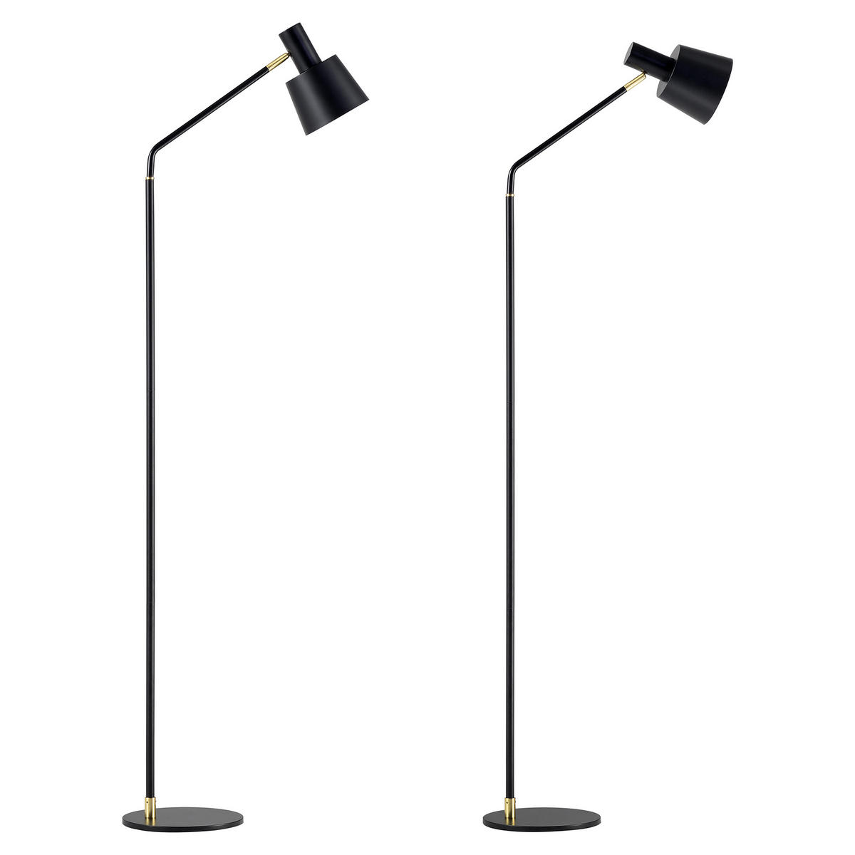 STEHLEUCHTE Bristol - Schwarz, Metall (22/22/140cm) - lux.pro