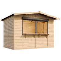 MARKTBUDE Holz M150Z Gartenhaus - 263 x 336 cm / 6 m2 - Beige, Holz (336/232/236cm) - Timbela