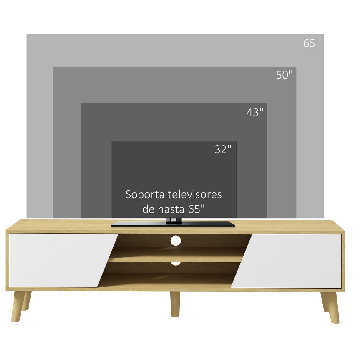 TV-MÖBEL Eichefarben 1 Stück - Eichefarben, Holz (150/42/30cm) - GiPP