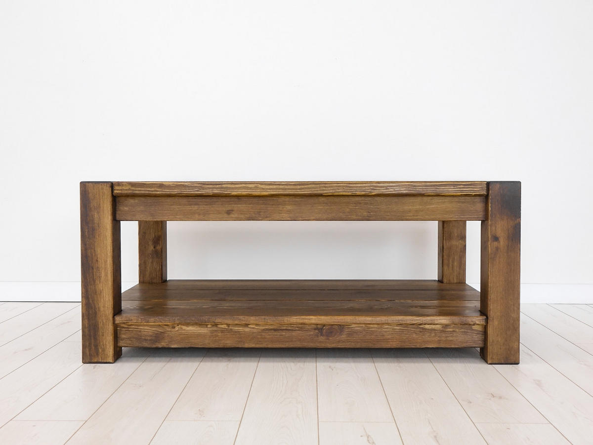 COUCHTISCH aus Massivholz Rustyk 1 - Dunkelbraun, Holz (70/120/50cm) - Seart