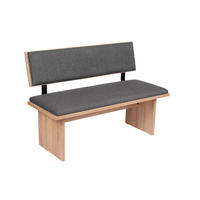 SITZBANK Die Stilvolle - Eichefarben/Grau, Holzwerkstoff/Textil (48/85/125cm) - Kundler Home