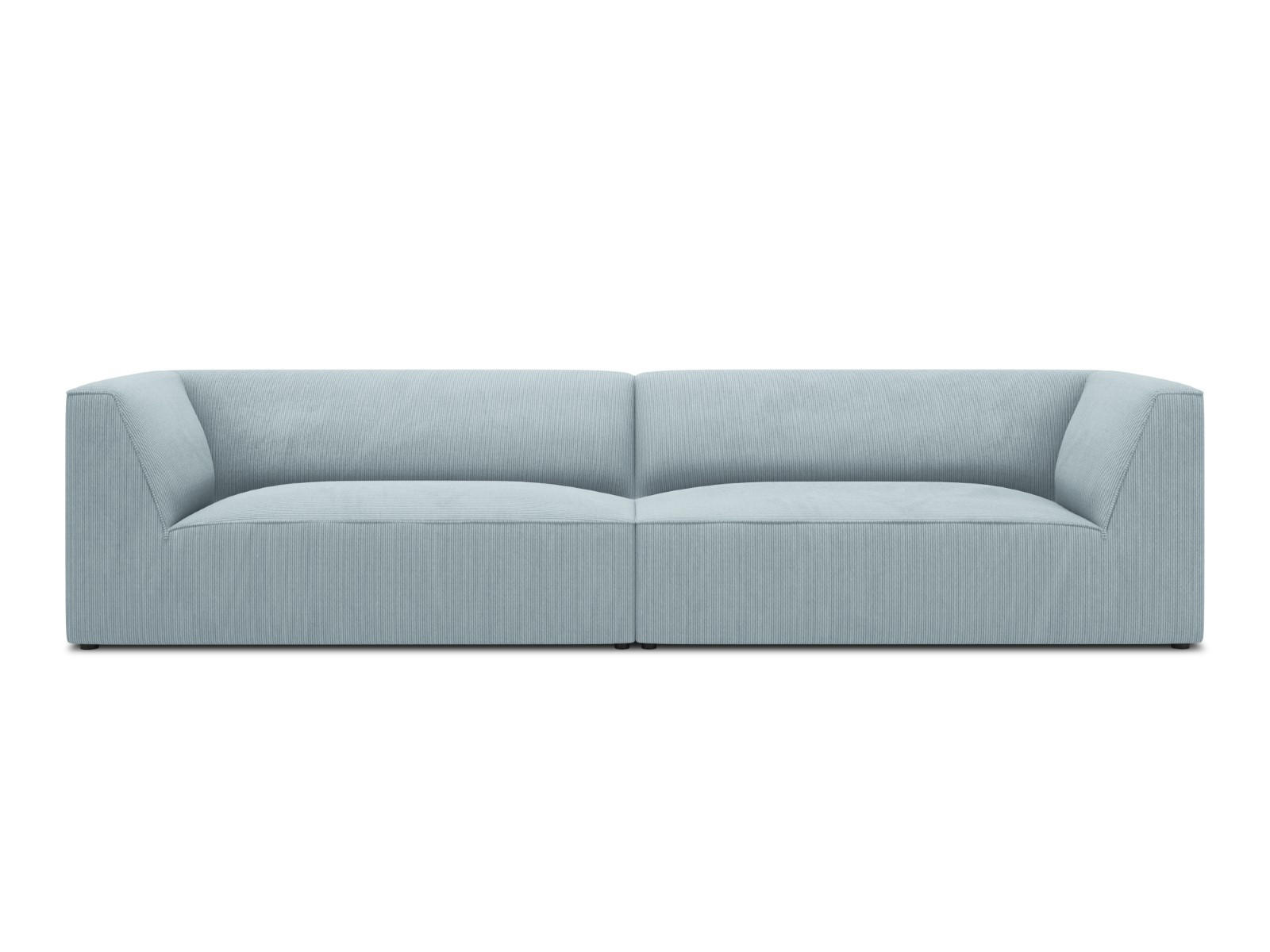 SOFA Ruby aus Cord hellblau 4 Sitzplätze - Hellblau, Textil (93/69/302cm) - Micadoni