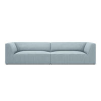 SOFA Ruby aus Cord hellblau 4 Sitzplätze - Hellblau, Textil (93/69/302cm) - Micadoni