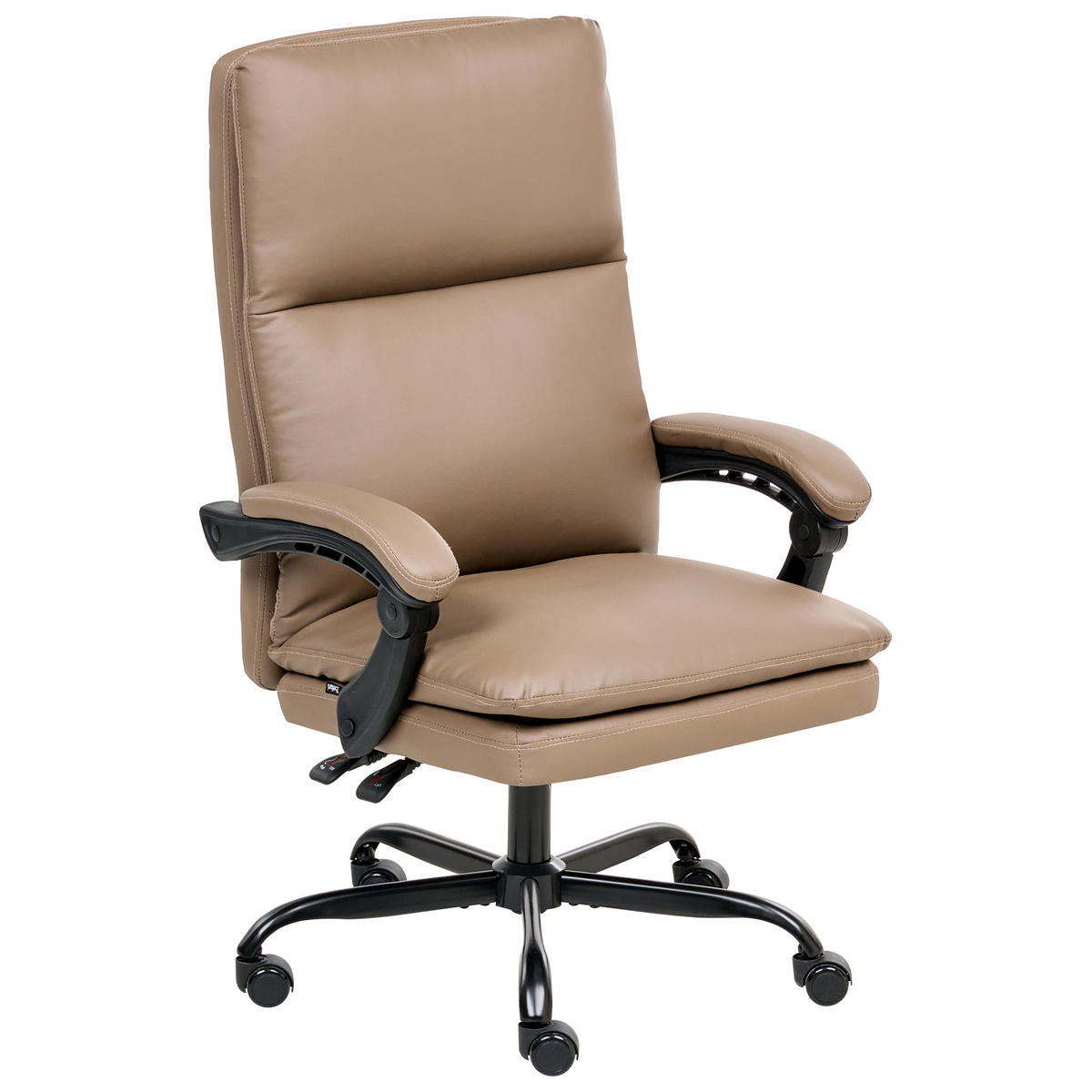 CHEFSESSEL Braun Serene - Schwarz/Braun, Kunststoff (70/105/70cm) - Beliani