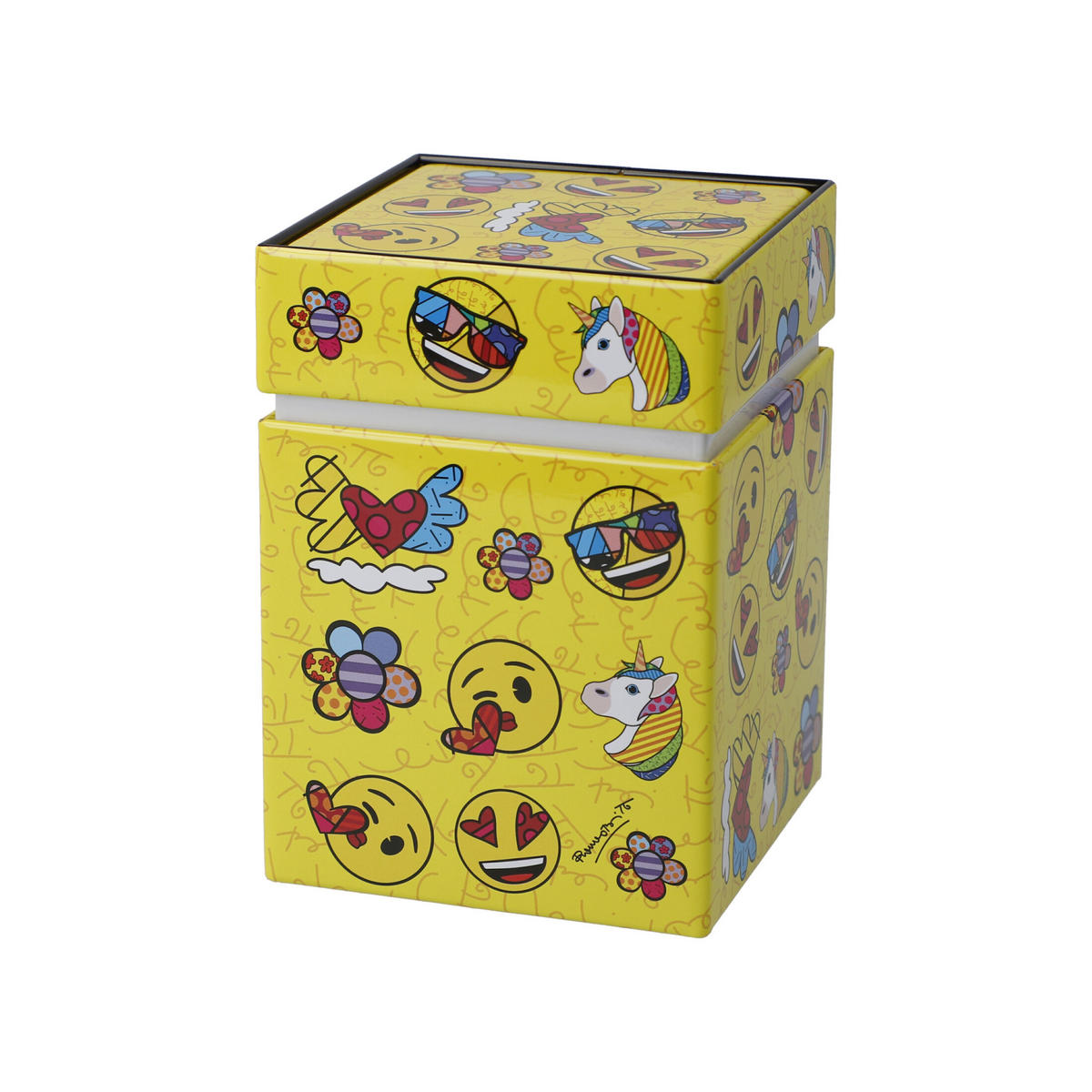 TEEDOSE emoji by BRITTO - Summer Feelings, Metall, Bunt, 600 ml - Multicolor, Metall (7.5/11/7.5cm) - Goebel