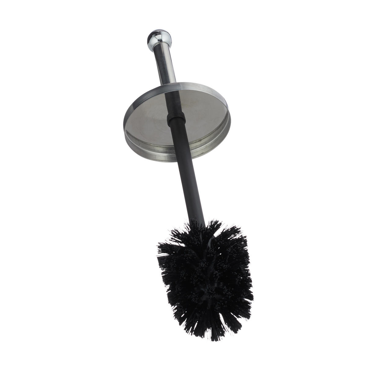 WC Garnitur - Silberfarben, Kunststoff/Metall (10/39/10cm) - Relaxdays