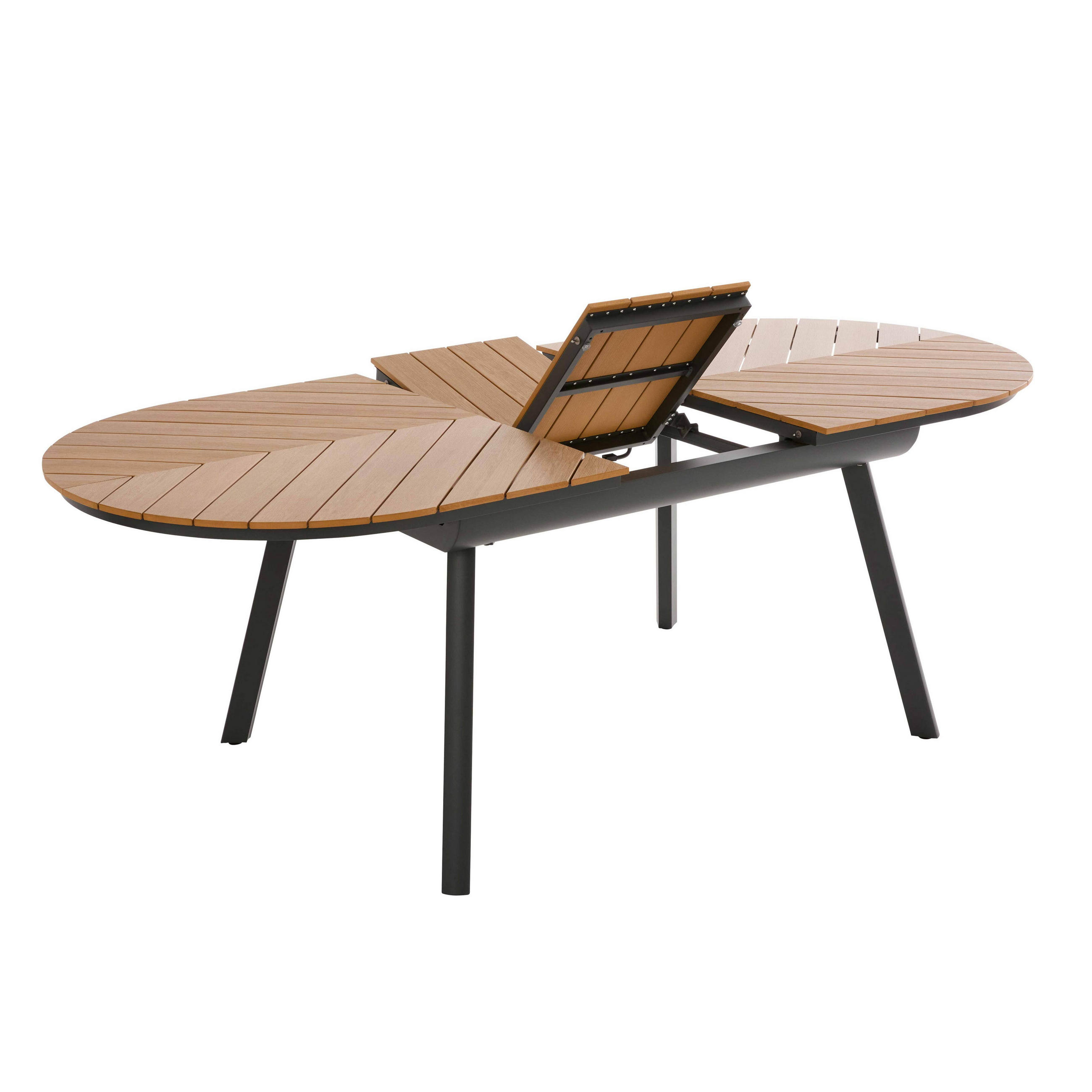 Thumbnail - Oviala Gartentisch,, Braun, Holz, 8-Sitzer, oval,Oval, 100x76x180 cm, Gartenmöbel, Gartentische, Gartentische