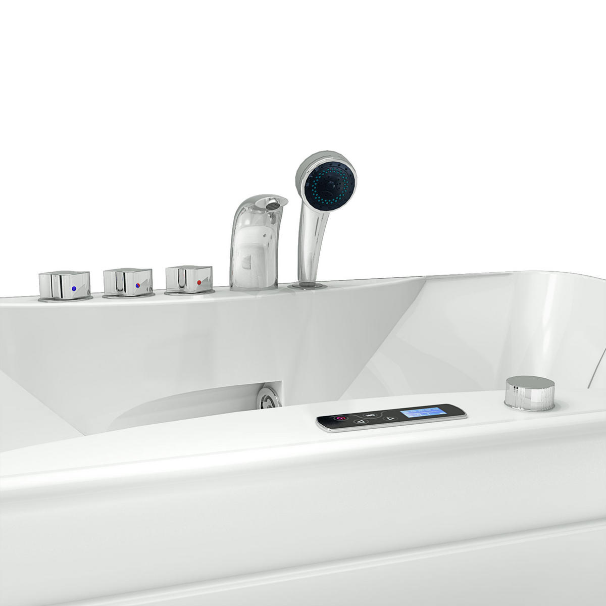 WHIRLPOOL Pool Badewanne Wanne W49-PL 170x80cm - Weiß, Glas/Kunststoff (80/56/170cm) - AcquaVapore by Sandra Jentho