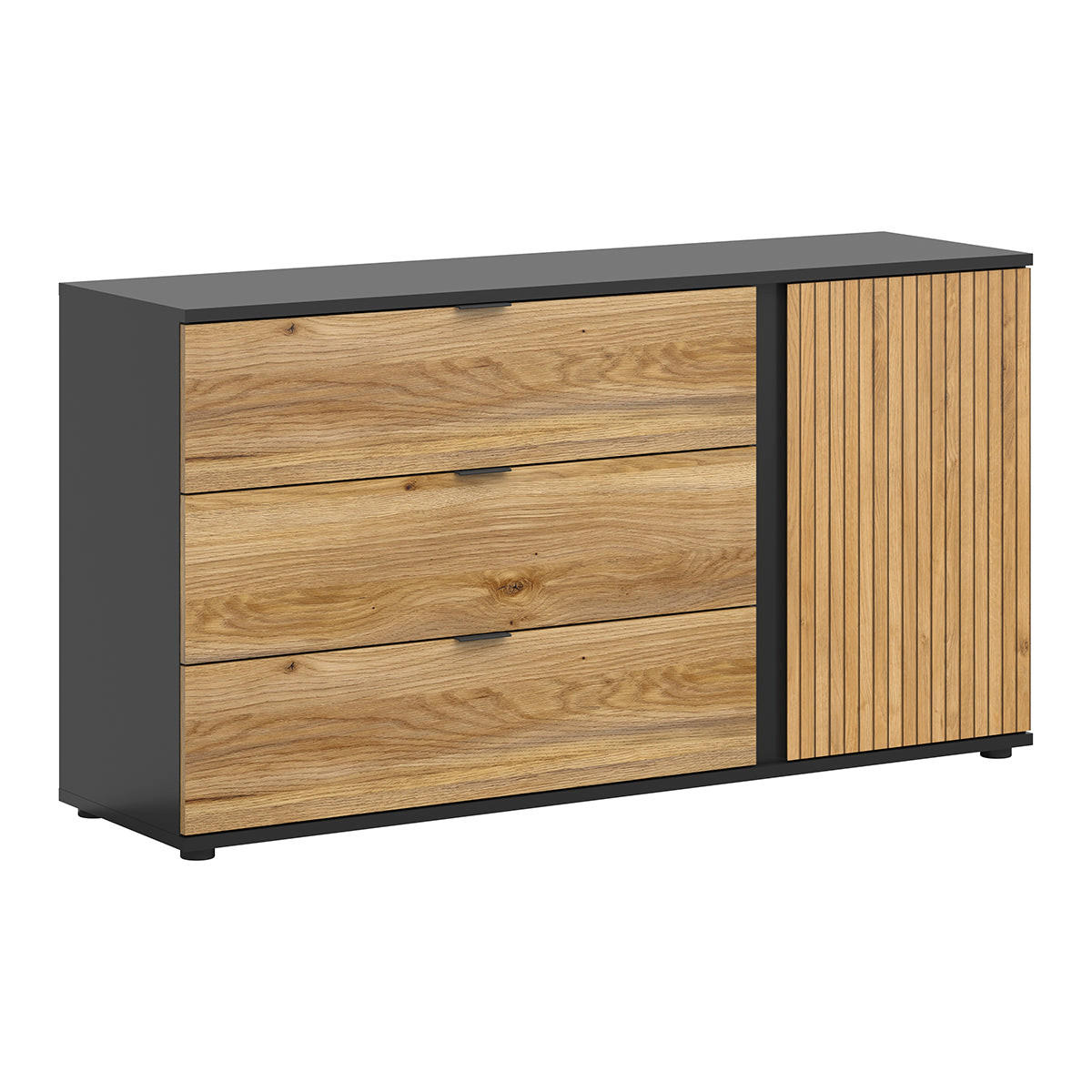 KOMODA Pia Drevo - hnedá, kompozitné drevo (143/76/39cm) - Petits-meubles