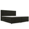 BOXBETT Bergamo 200x200 Dunkelgrau - Dunkelgrau/Schwarz, Holz/Textil (200/200cm) - Graingold