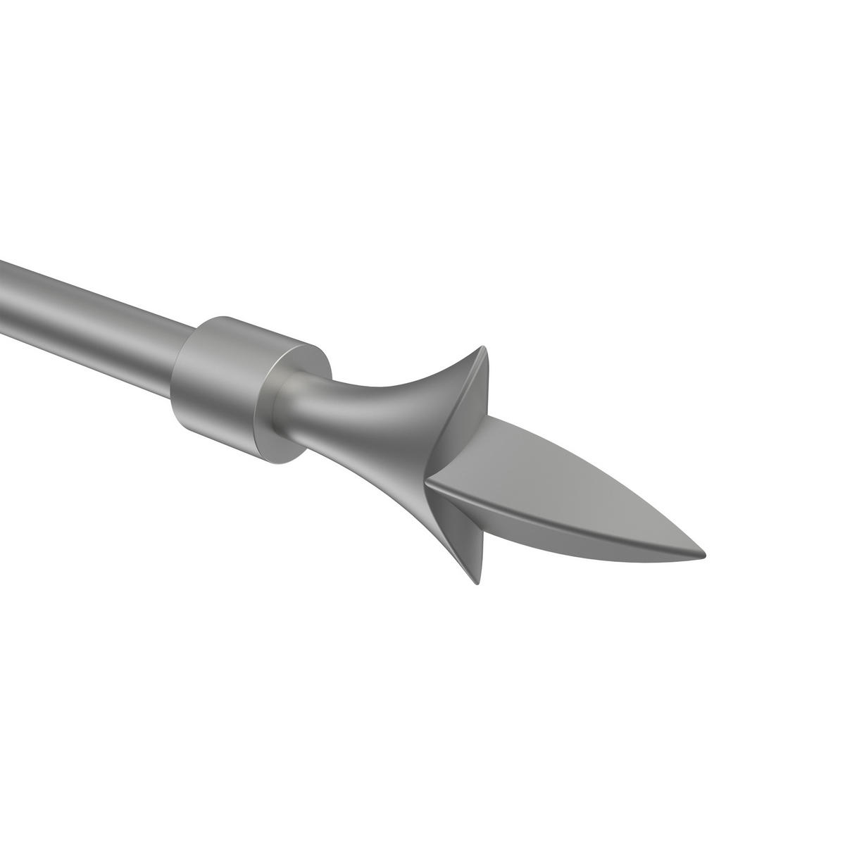 ENDSTÜCKE FÜR TELESKOP-GARDINENSTANGEN Lily 16/13 mm Ø Silbergrau, Packung 2 Stück - Silberfarben/Alufarben, Kunststoff (11.1/5.9/5.9cm) - INTERDECO