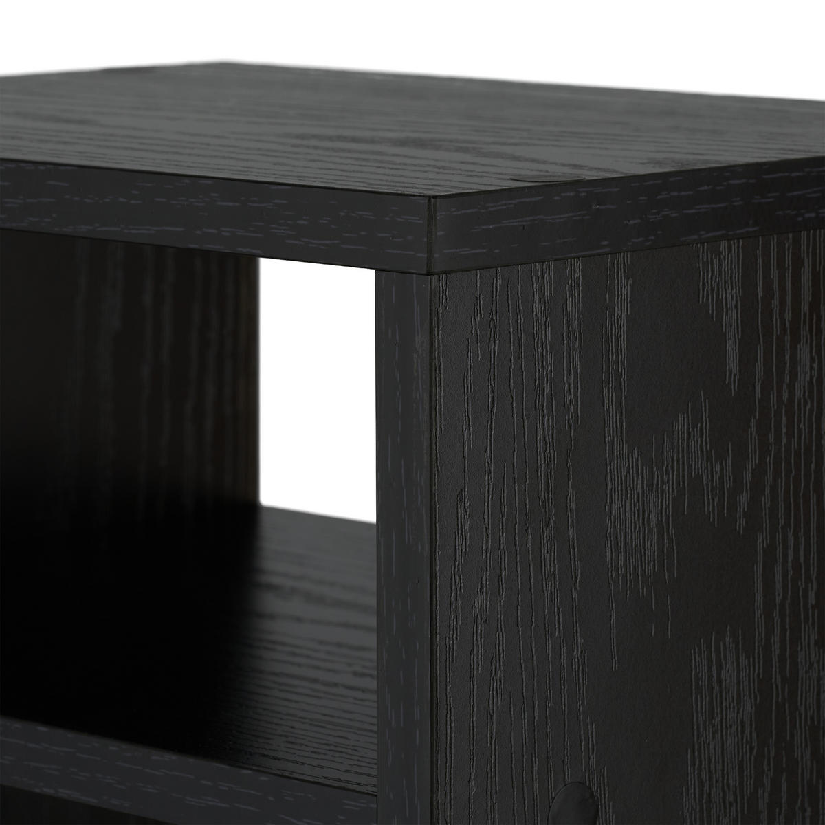 MONITORSTÄNDER Schwarz 2-tlg.-Set mit Organizer - Schwarz, Holzwerkstoff (20/75.5/28cm) - Relaxdays