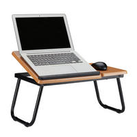 LAPTOPTISCH Natur höhenverstellbar klappbar - Multicolor, Holzwerkstoff/Metall (31.6/56.3/23.5cm) - Relaxdays