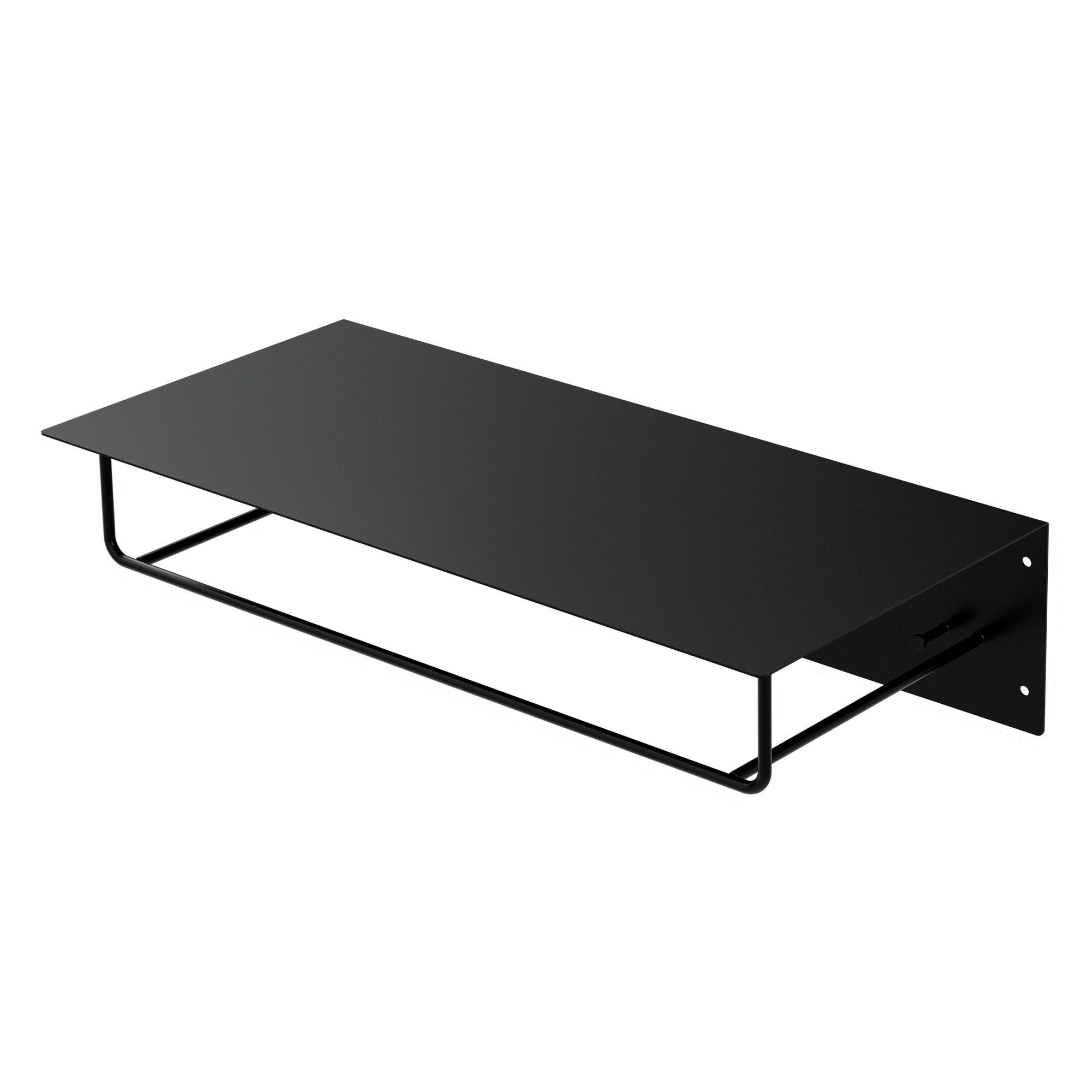 ML-DESIGN NÁSTĚNNÁ VĚŠÁK 60x30x15 cm černý z kovu