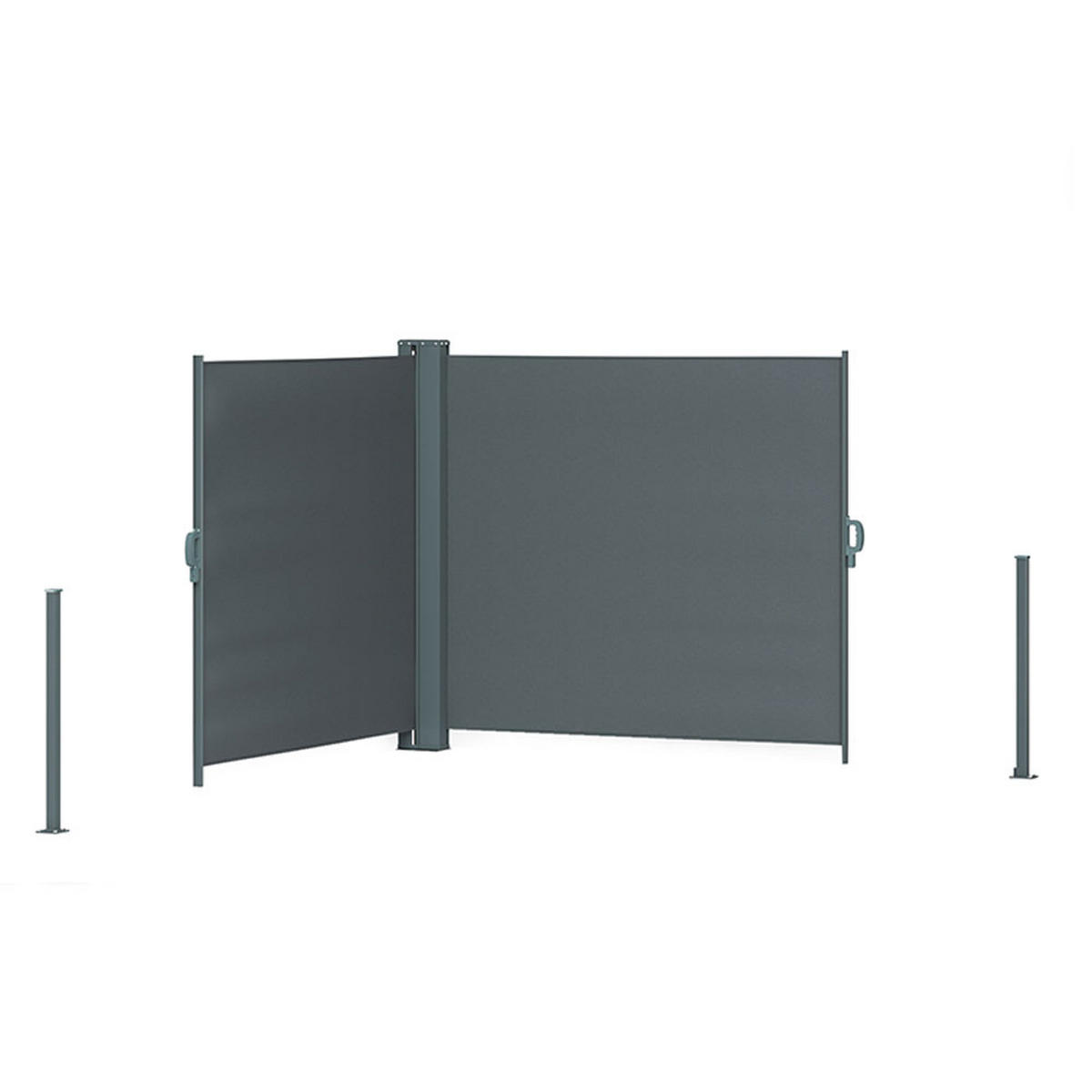 SEITENMARKISE Anthrazit 300 x 160 cm - Anthrazit, Metall (300/160/5cm) - OK-Living