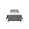 BOXBETT FLO PLUS 100x200 Itaka 50, mit Matratze H3 und Topper, Hellgrau - Hellgrau, Holz/Textil (100/200cm) - Bedante