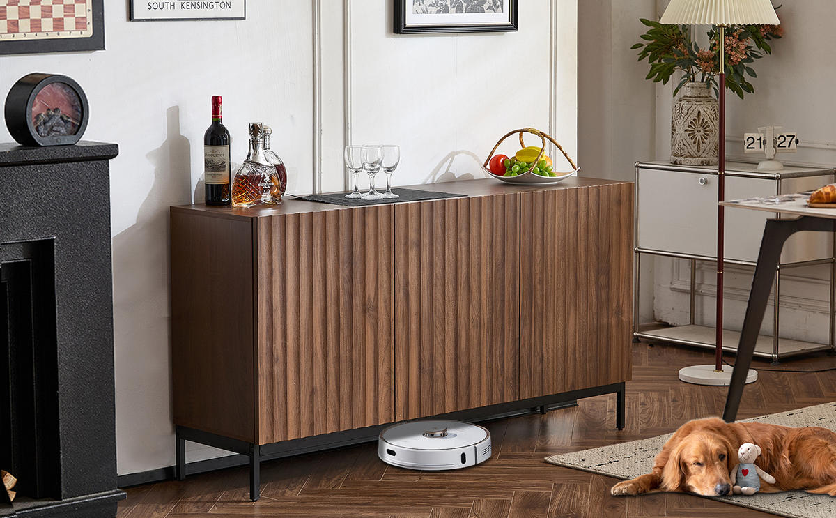 SIDEBOARD 150x40x80 cm mit 3 Türen und Eiche-Dekor - Naturfarben, Holzwerkstoff (150/80/40cm)