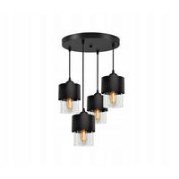 PENDELLEUCHTE Hege - Transparent/Schwarz, Glas/Metall (35/35/70cm) - kiki design