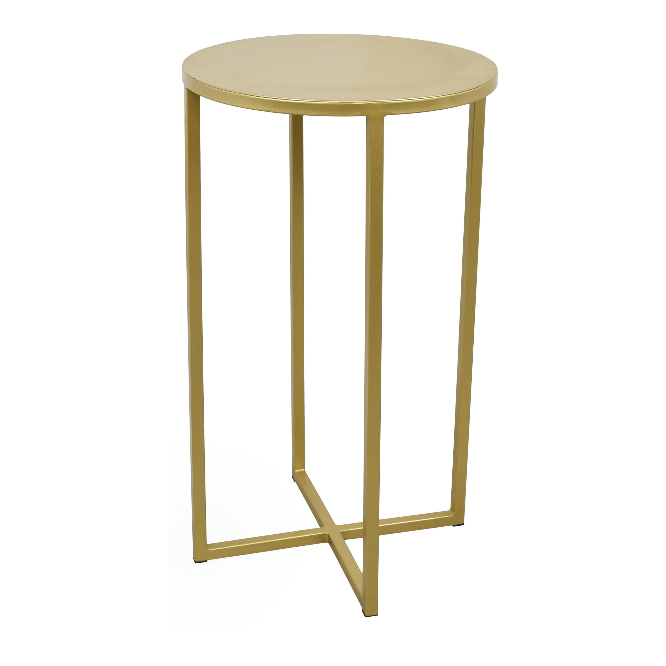 BEISTELLTISCH Nova Gold - Goldfarben, Metall (35/35/60cm) - LOFT42