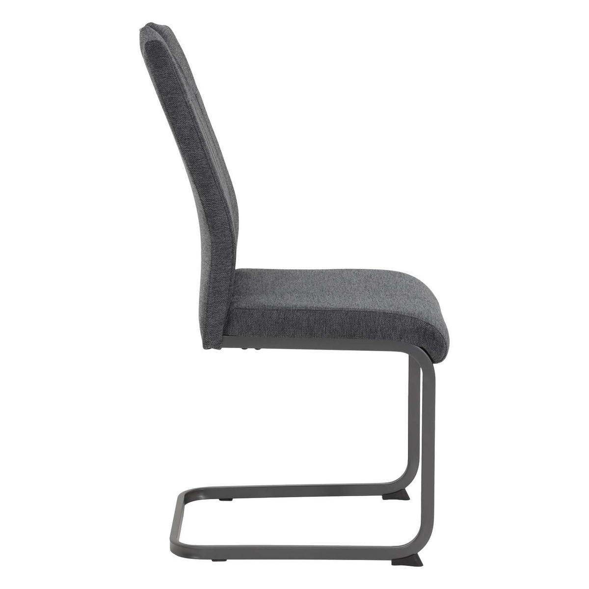 ESSGRUPPE Kamilla, 5 tlg. - Tisch Artisan, 4 Stühle Anthrazit - Anthrazit/Eiche Artisan, Holzwerkstoff/Textil (140/76/90cm) - Möbel Stellbrink