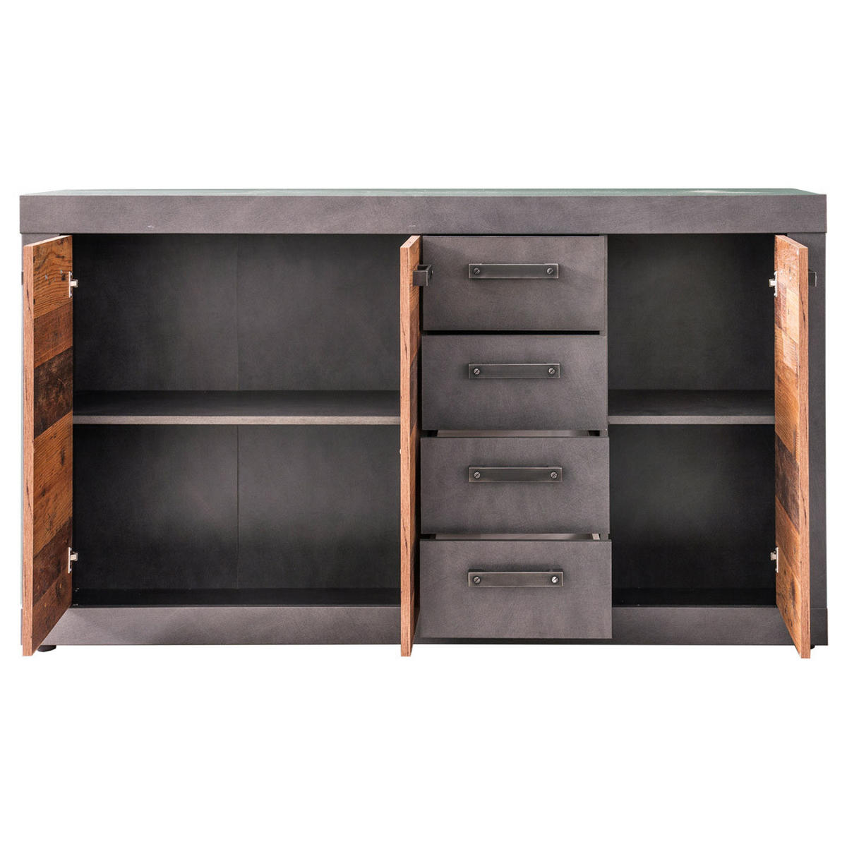 KOMMODE Grau - Grau, Holzwerkstoff (151/86/37cm) - ebuy24