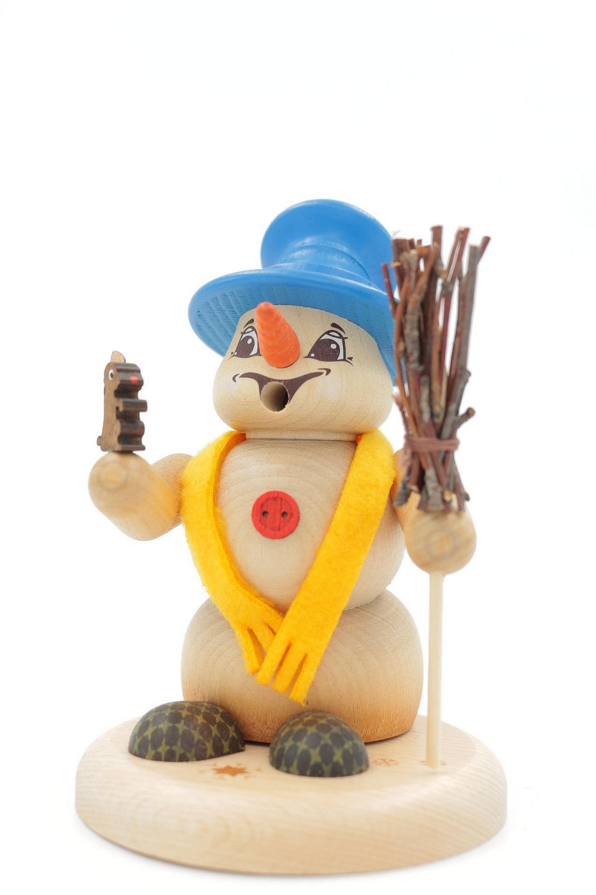 RAUCHFIGUR Scheemann Natur mit Hase 13 cm - Multicolor, Holz (10/13/0.1cm)